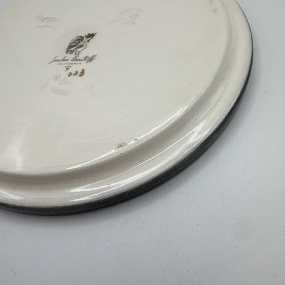 VTG Sascha Brastoff Lid Only For Trinket Box or Display Jeweled Bird Round MCM - Picture 5 of 7